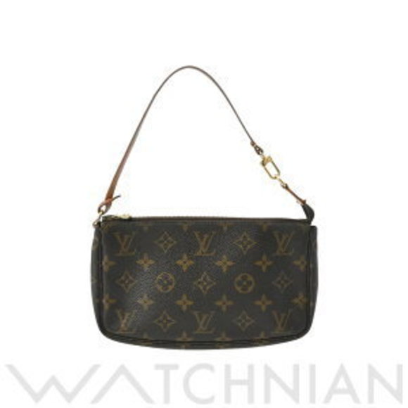 Louis Vuitton Monogram Canvas Pochette Accessoires Brown Pouch - Picture 1 of 9